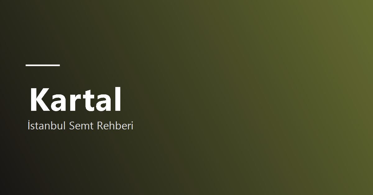 Kartal semt rehberi
